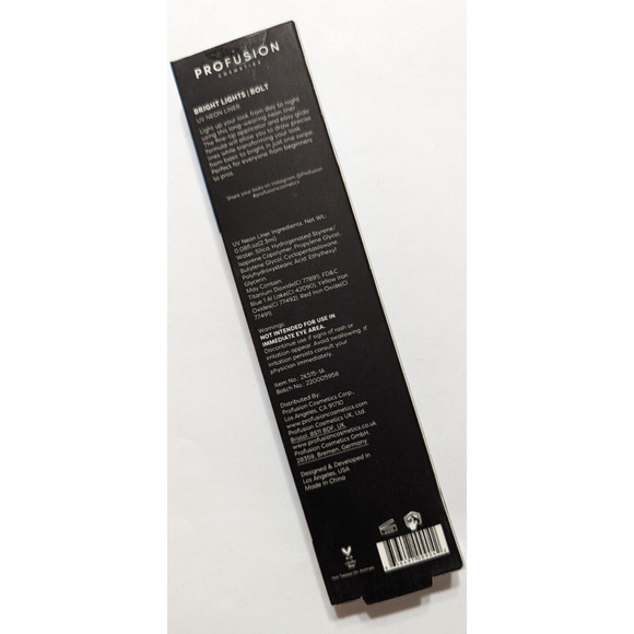 4/$20 Profusion Cosmetics Bright Lights UV Neon Liner Fine Tip in Bolt Blue - Picture 7 of 7